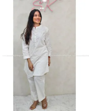 IVORY HAKOBA COTTON COORD SET