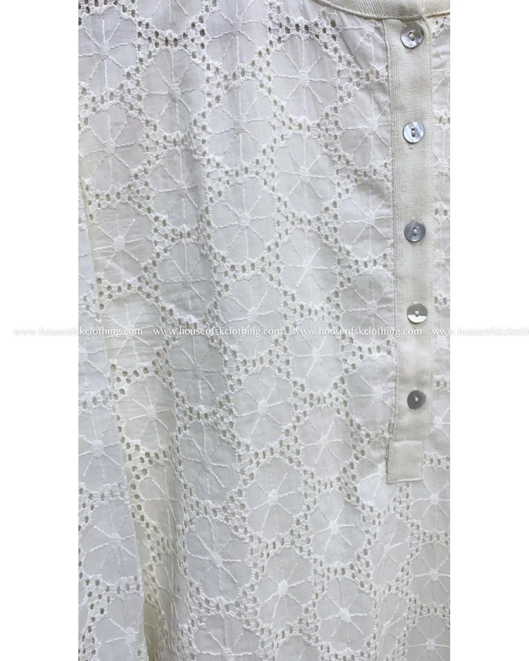 IVORY HAKOBA COTTON COORD SET