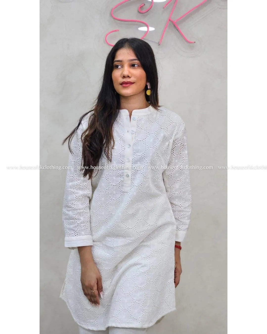 IVORY HAKOBA COTTON COORD SET