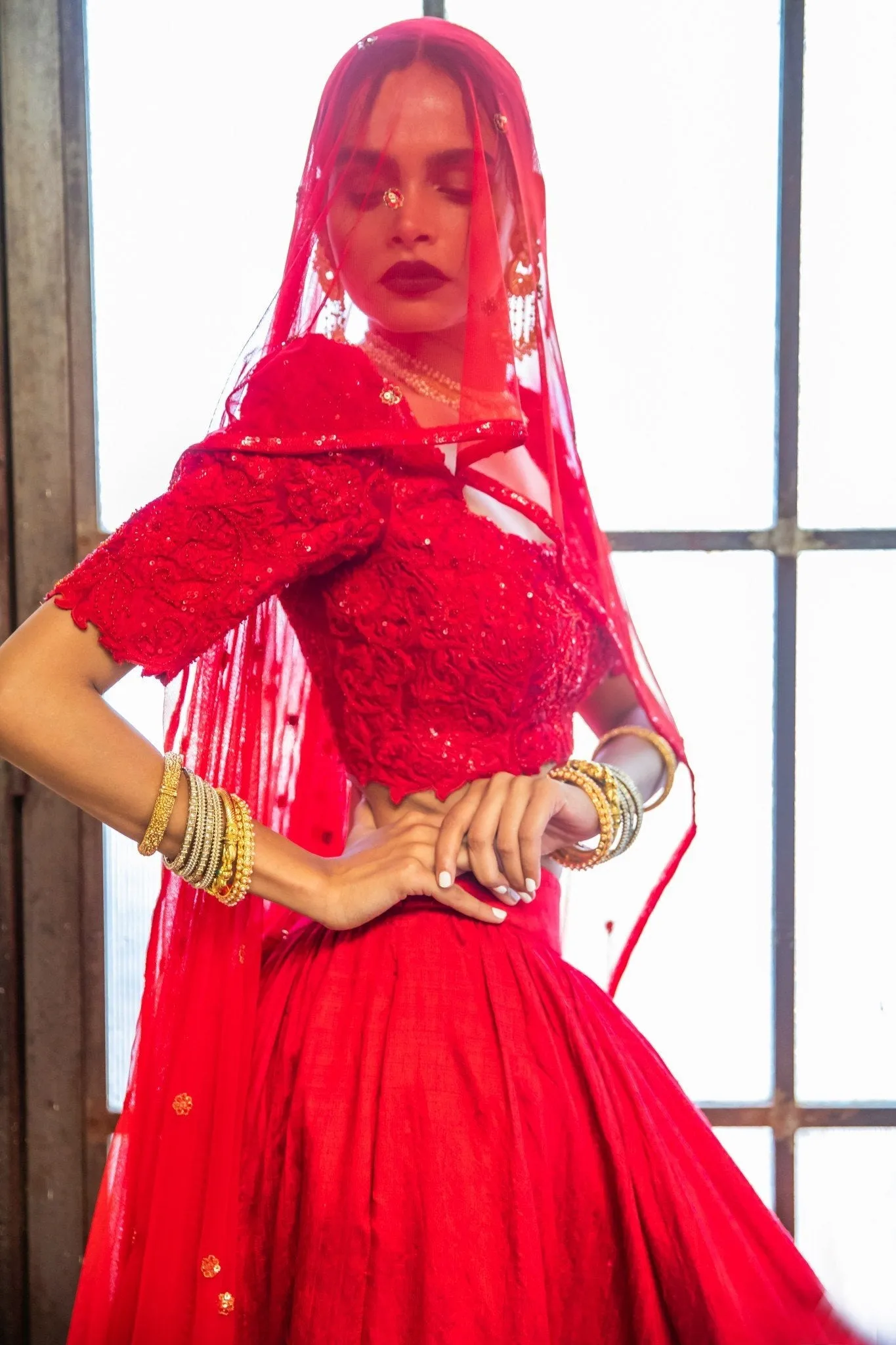 Red Silk Blouse & Red Silk Lehenga  Perfect for Every Occasion