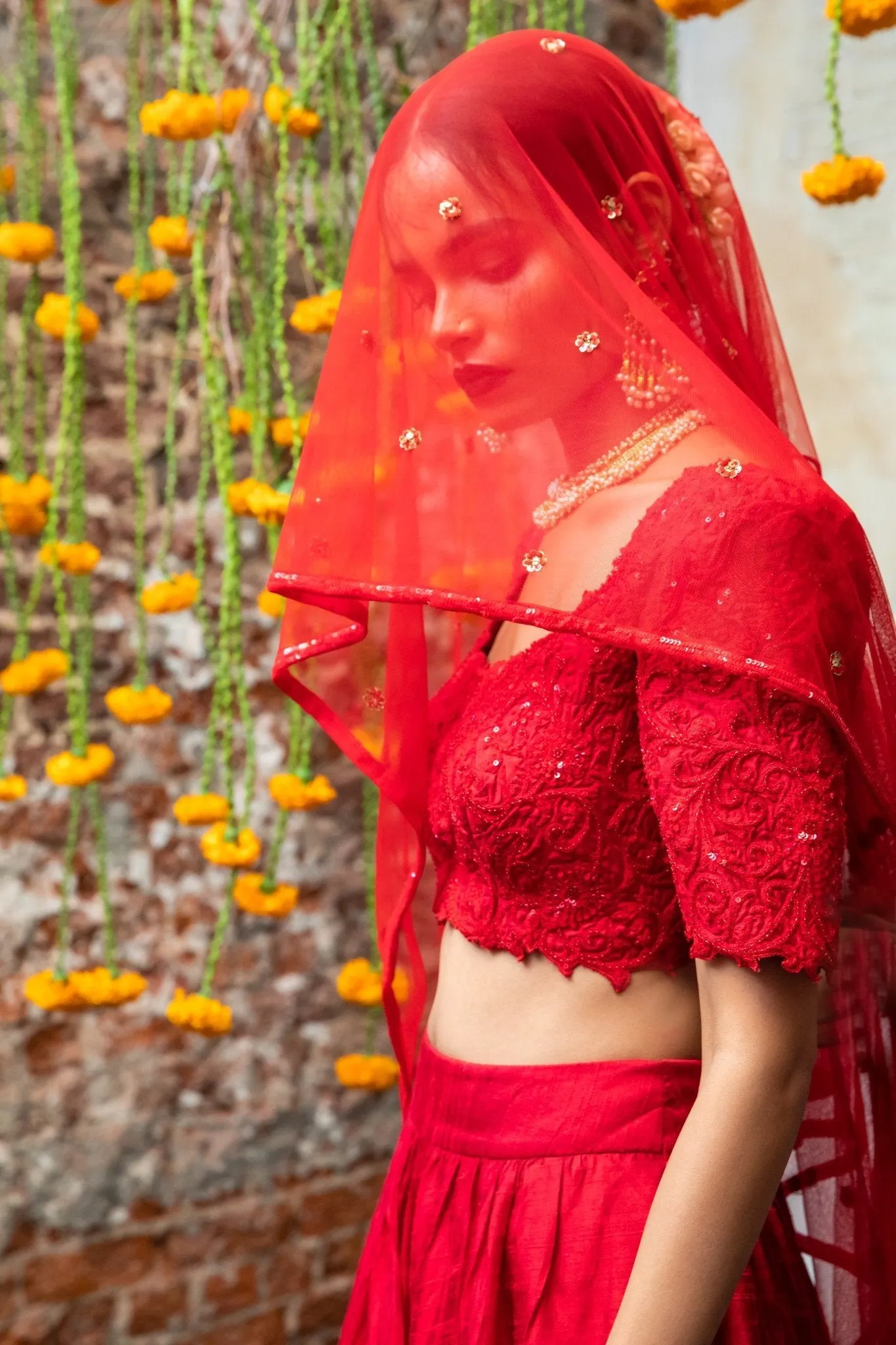 Red Silk Blouse & Red Silk Lehenga  Perfect for Every Occasion