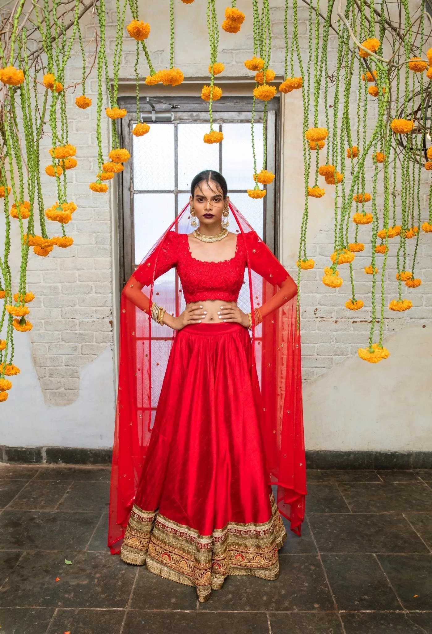 Red Silk Blouse & Red Silk Lehenga  Perfect for Every Occasion