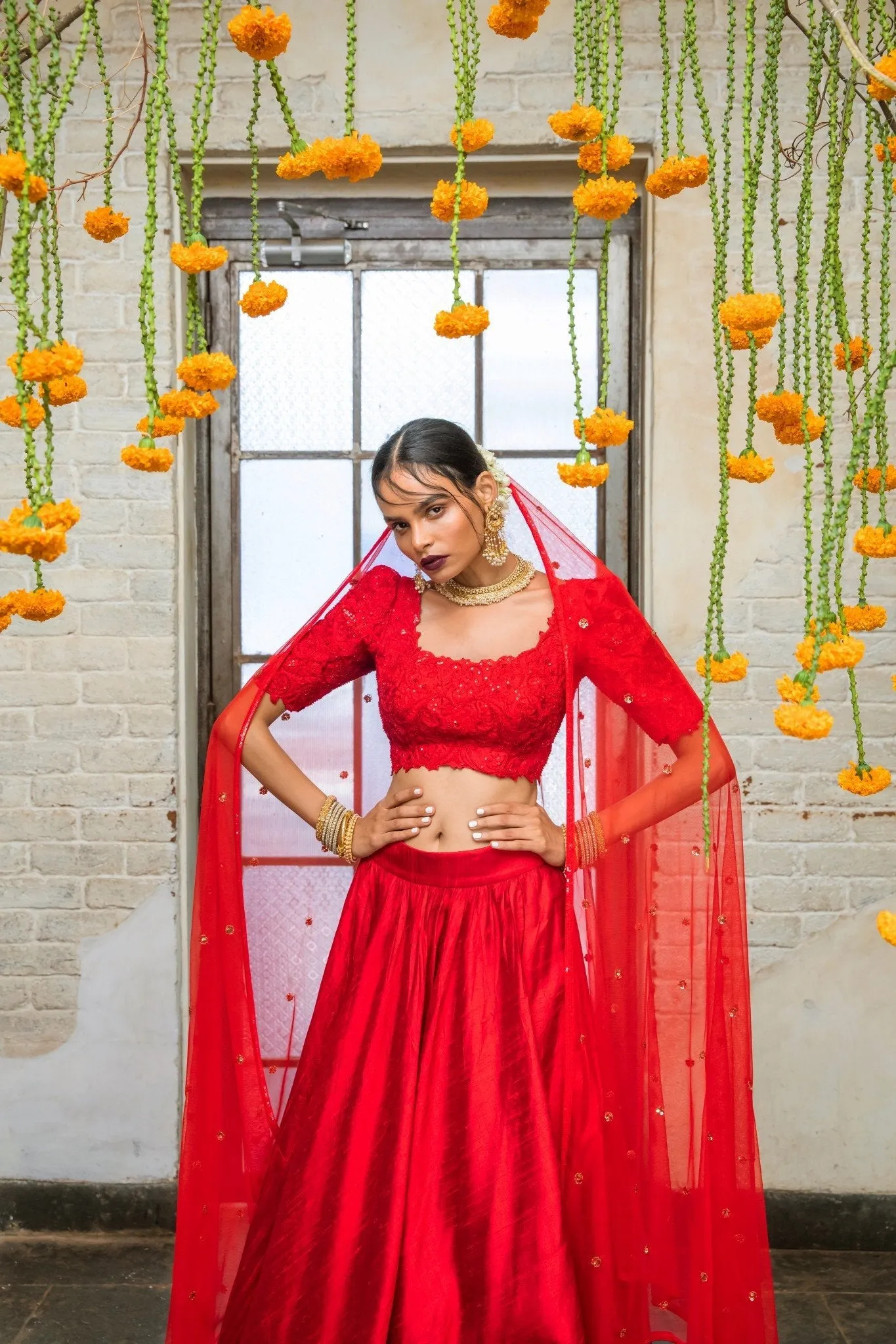 Red Silk Blouse & Red Silk Lehenga  Perfect for Every Occasion