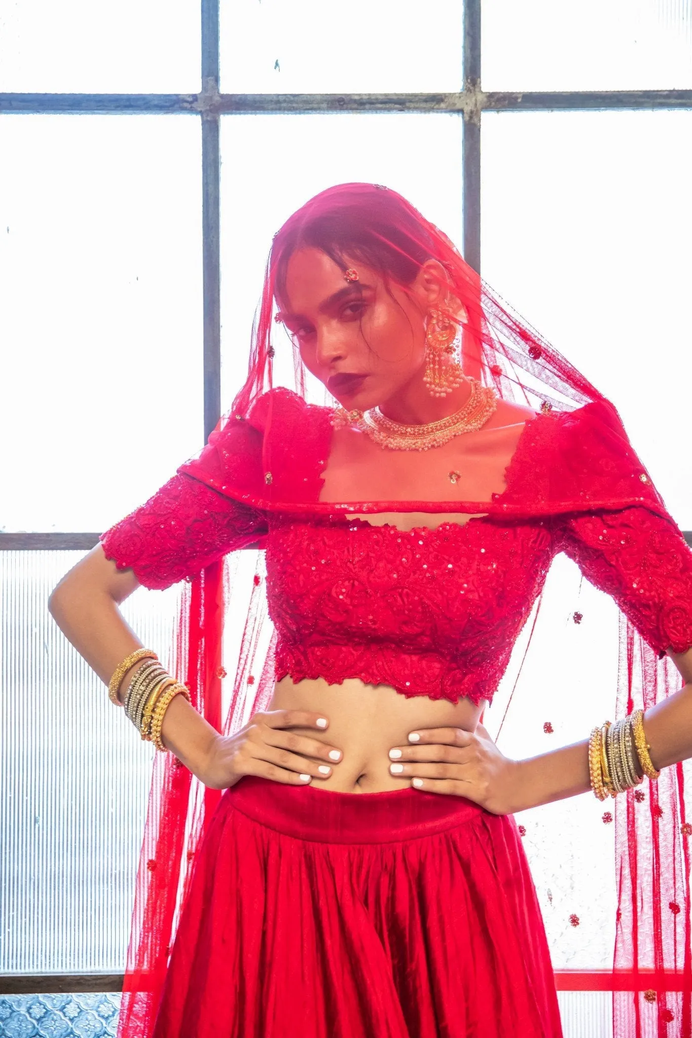 Red Silk Blouse & Red Silk Lehenga  Perfect for Every Occasion