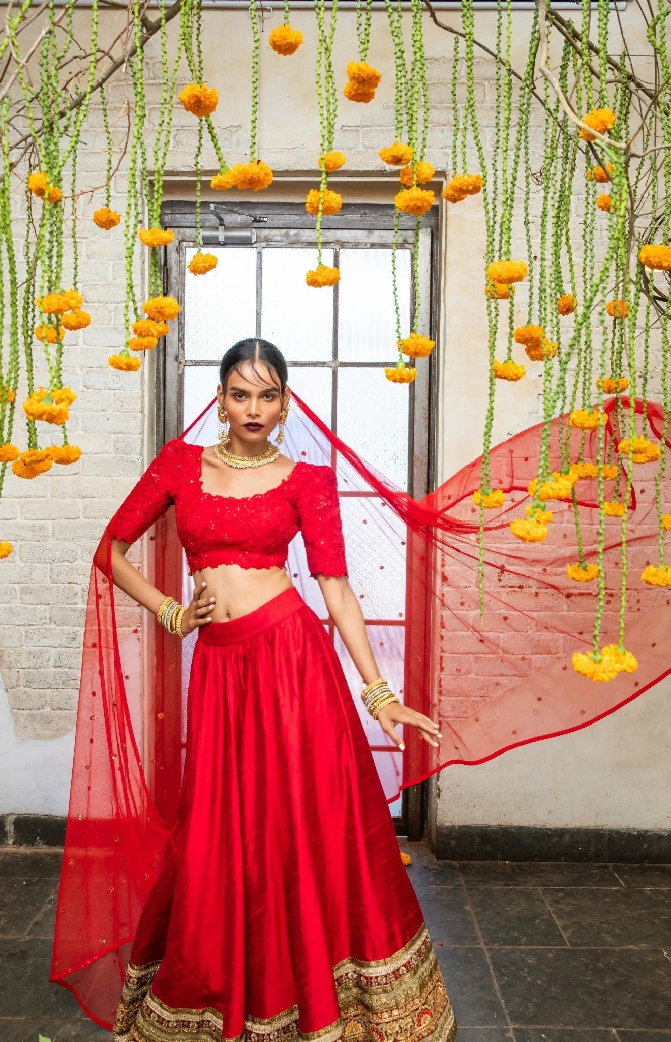 Red Silk Blouse & Red Silk Lehenga  Perfect for Every Occasion