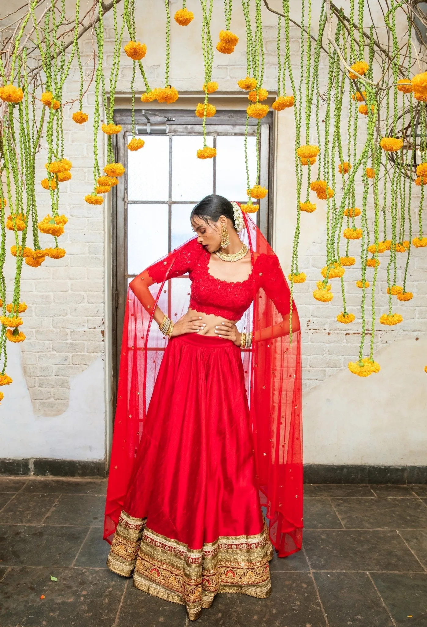 Red Silk Blouse & Red Silk Lehenga  Perfect for Every Occasion