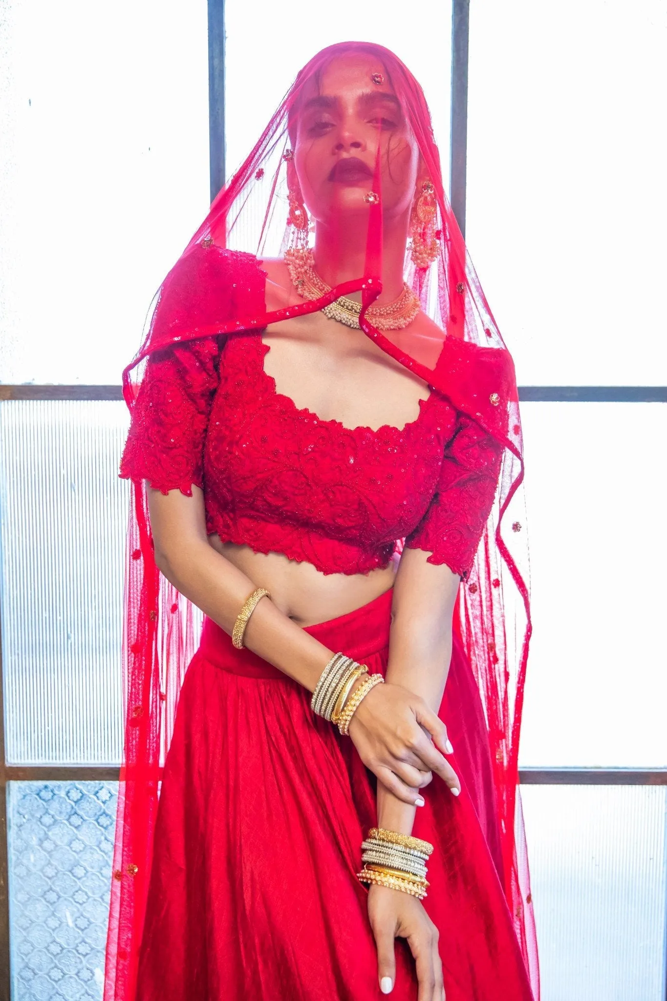 Red Silk Blouse & Red Silk Lehenga  Perfect for Every Occasion