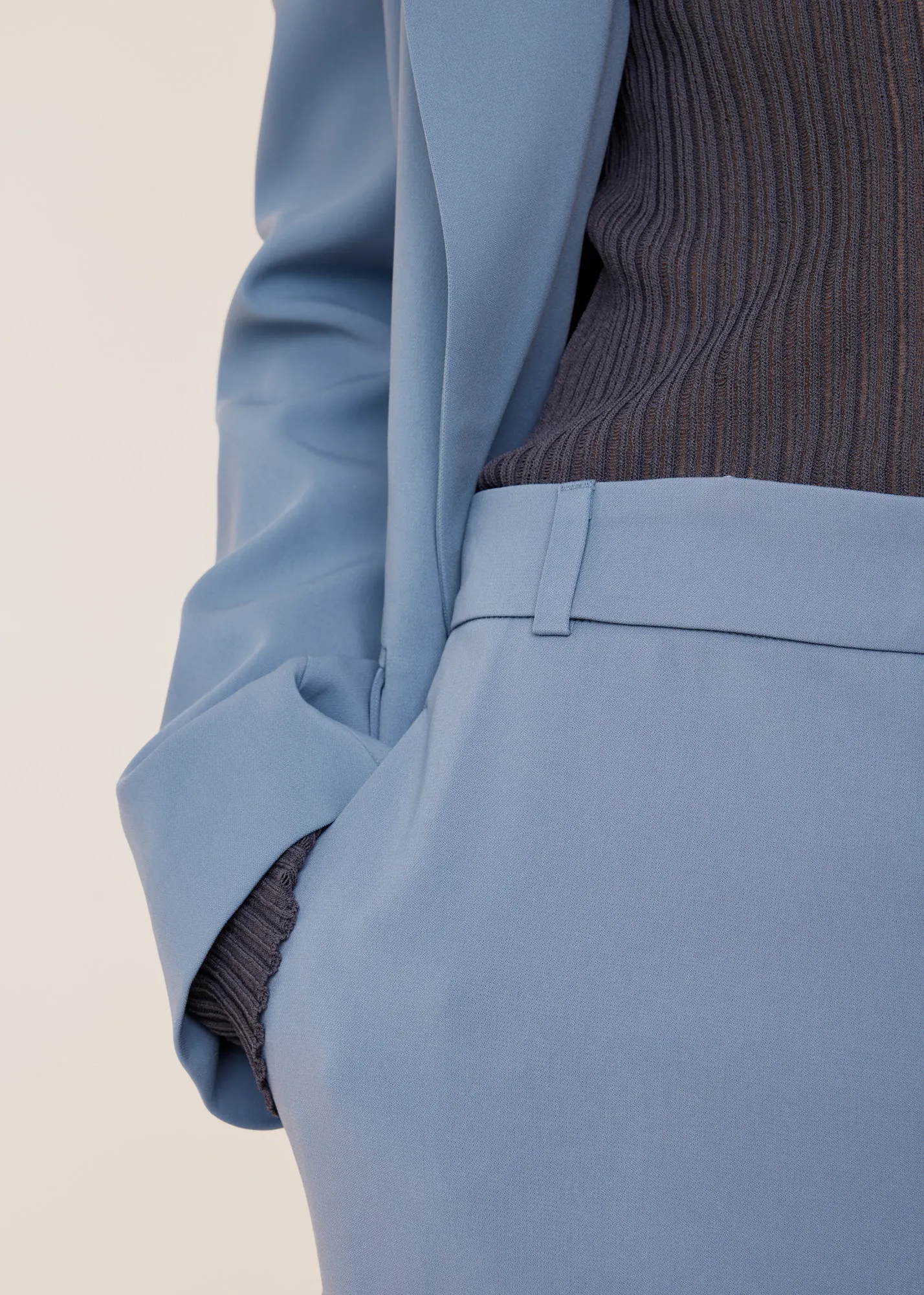 Tailored crêpe broek