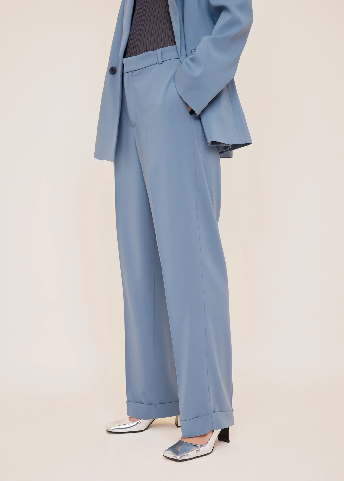 Tailored crêpe broek