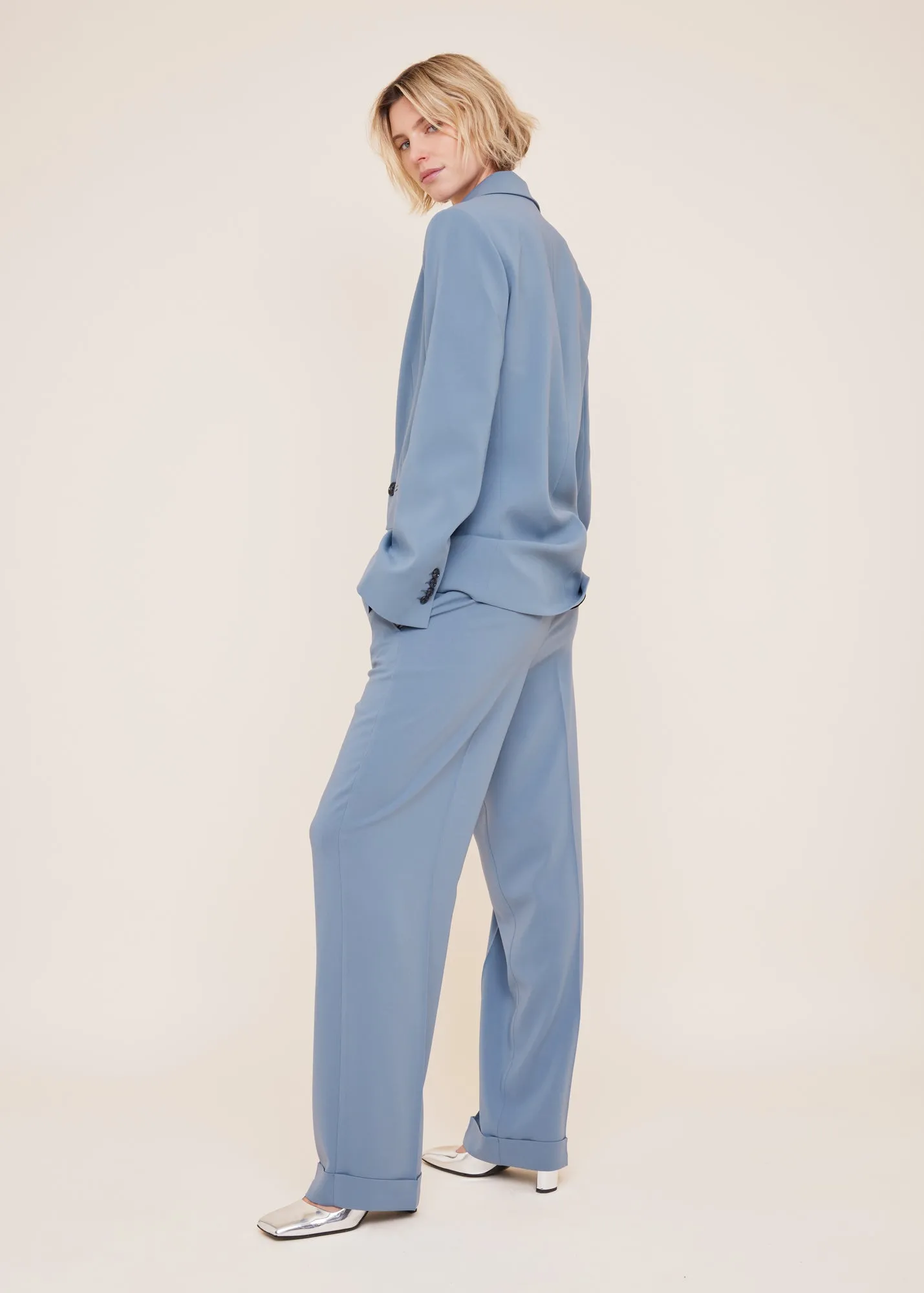 Tailored crêpe broek
