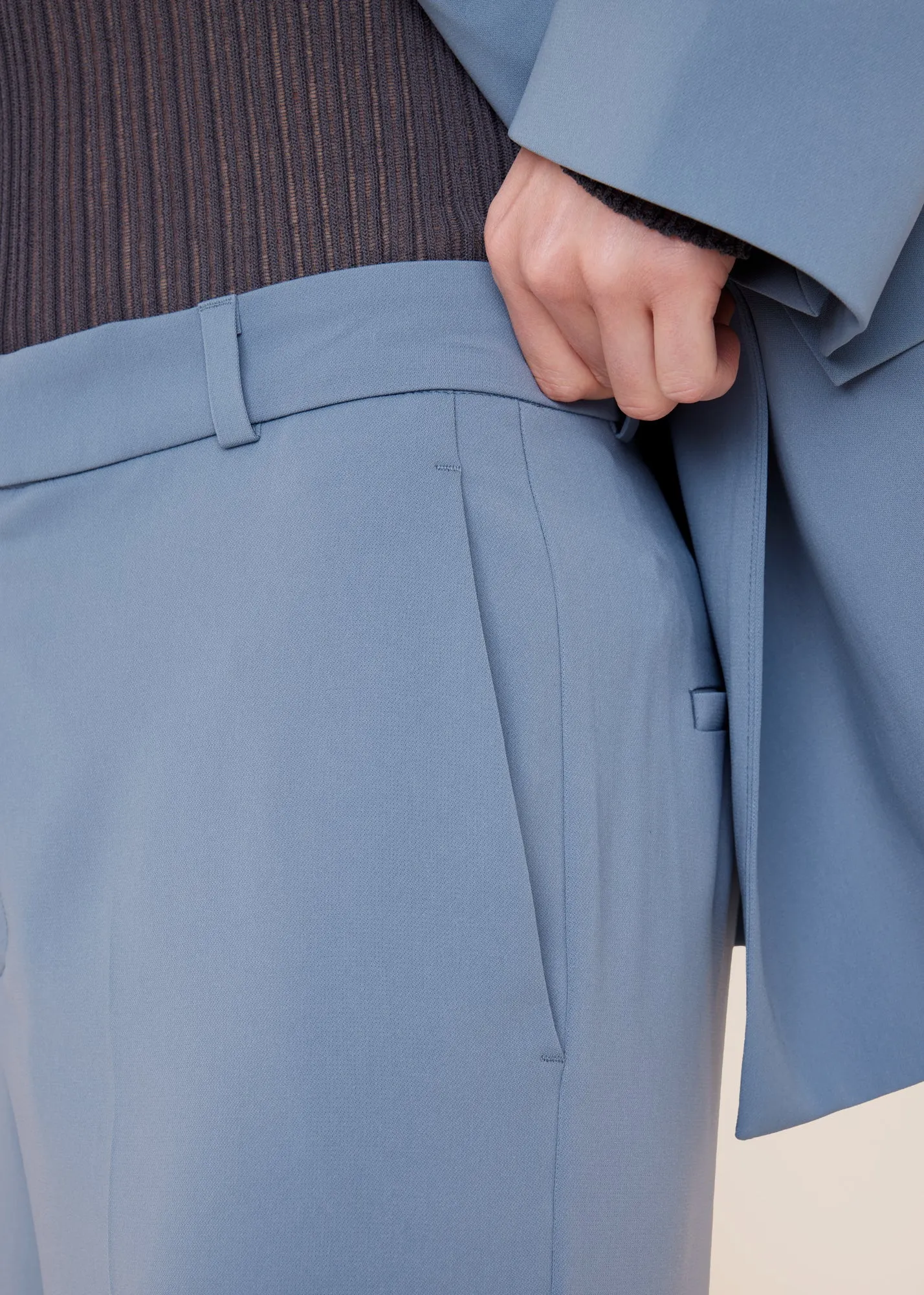 Tailored crêpe broek