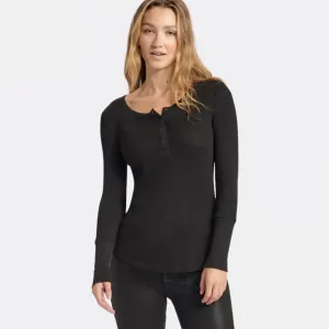Thermal Forever Henley (Black Wash)