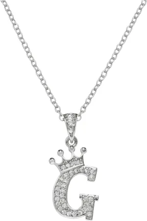 Y- Pendant Necklace Choker Necklaces for Women Crown 26 English Letters Full Diamond Pendant Necklace For Women